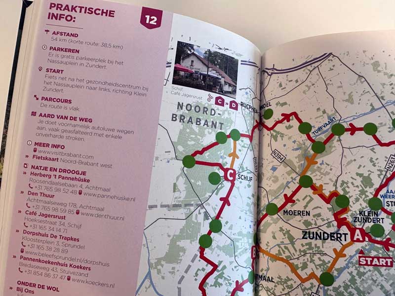 In dit boek vind je leuke fietsroutes in Limburg, Zeeland en Noord-Brabant.