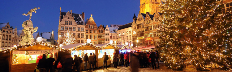 Kerstmarkt Antwerpen in Belgie