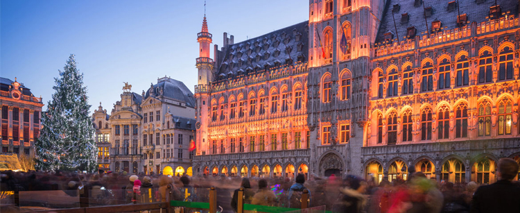 Kerstmarkt Brussel in Belgie