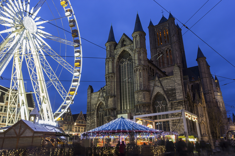 Kerstmarkt Gent in Belgie