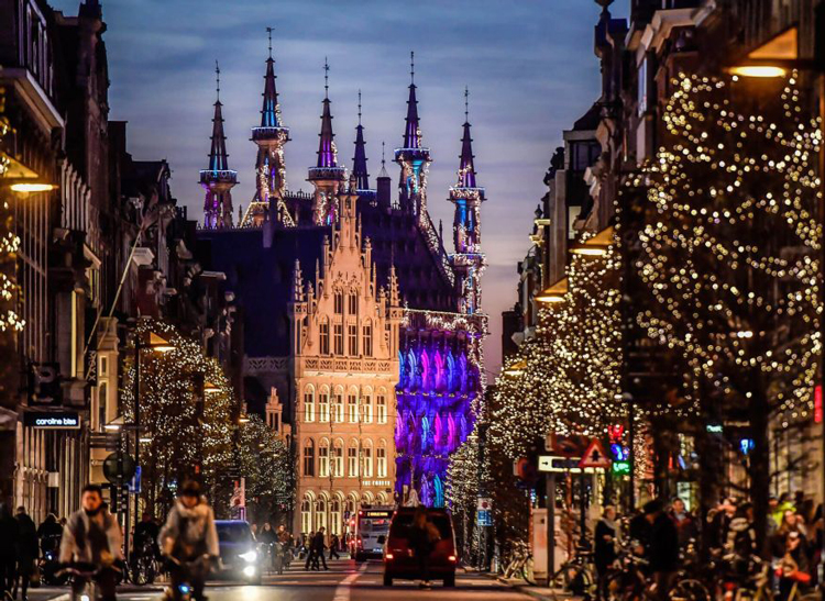 Kerstmarkt in Leuven in België
