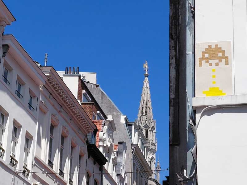 Brussel Space Invaders streetart