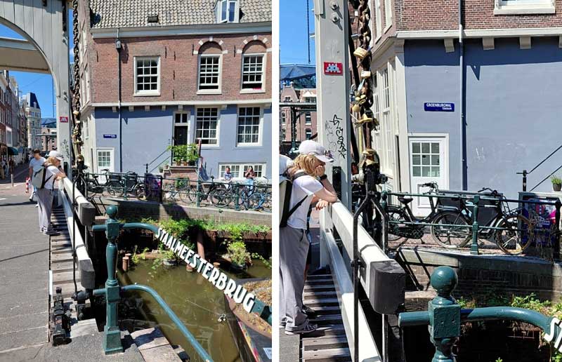 Invader zoeken op de Staalmeesterbrug in Amsterdam