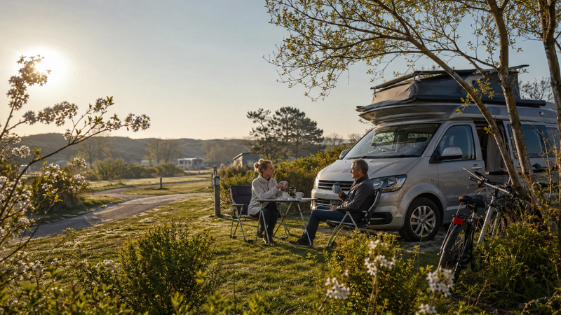 Voorseizoen naar de camping